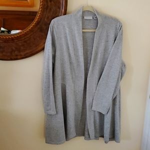 Susan Graver Cardigan, SZ 1X, Heather gray